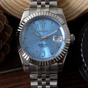 Seiko Mod Datejust Arabic Light Blue