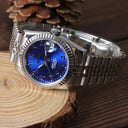 Seiko Mod Datejust Arabic Blue