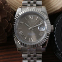 Seiko Mod Datejust Roman Grey