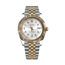 Seiko Mod Datejust Arabic White Two Tone.